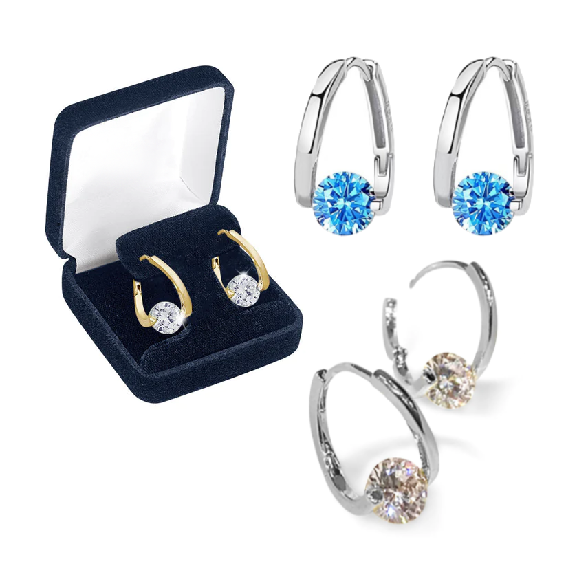 Korean-style new geometric micro-set cubic zirconia ear studs, unique design, fashionable and elegant, minimalist and versatile women's earrings