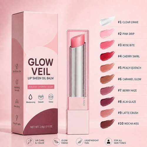 🔥Last Day Buy 1 Get 1 Free|Tidypap GLOW VEIL LIP SHEEN OIL BALM