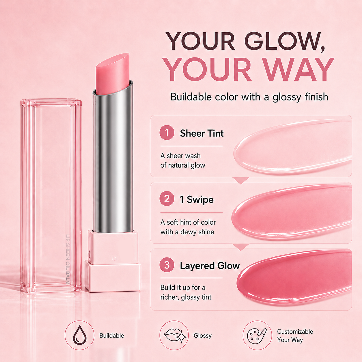 🔥Last Day Buy 1 Get 1 Free|Tidypap GLOW VEIL LIP SHEEN OIL BALM