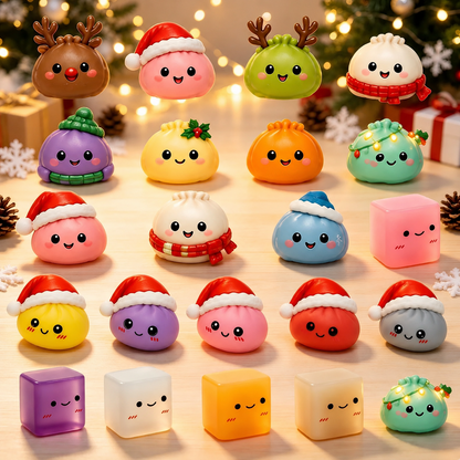 🎅2026 Christmas Squishy Advent Calendar - 24 Days Dumpling Squishies Toys