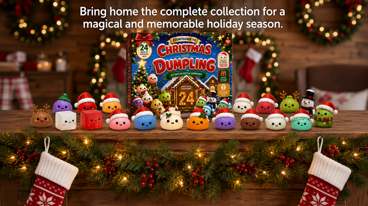 🎅2026 Christmas Squishy Advent Calendar - 24 Days Dumpling Squishies Toys
