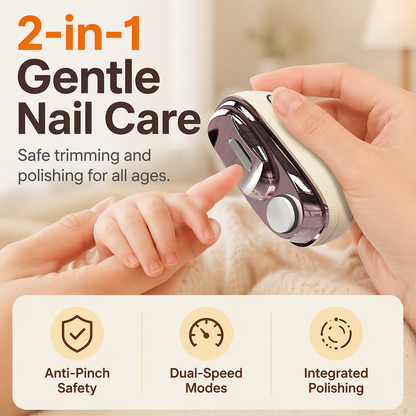 ✂️ LIMITED-TIME 50% OFF! 💅 2-in-1 Smart Electric Nail Clipper & Polisher 🌟