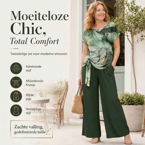 🔥50% KORTING🌿 Loungeset met patroon en brede poten 🌿Comfort & Luxe Print