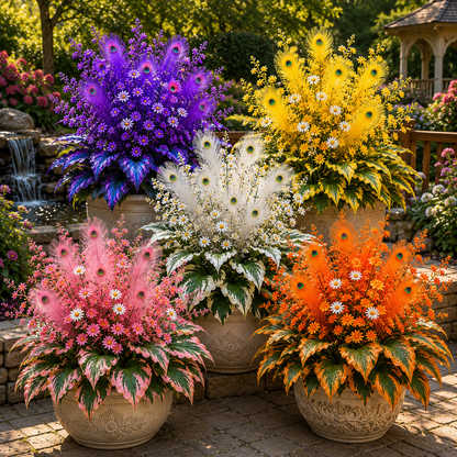 🌿🔥 Peacock Flame Hosta Bulbs – Vibrant Multicolor Foliage for Gardens, Patios & Planters 🦚
