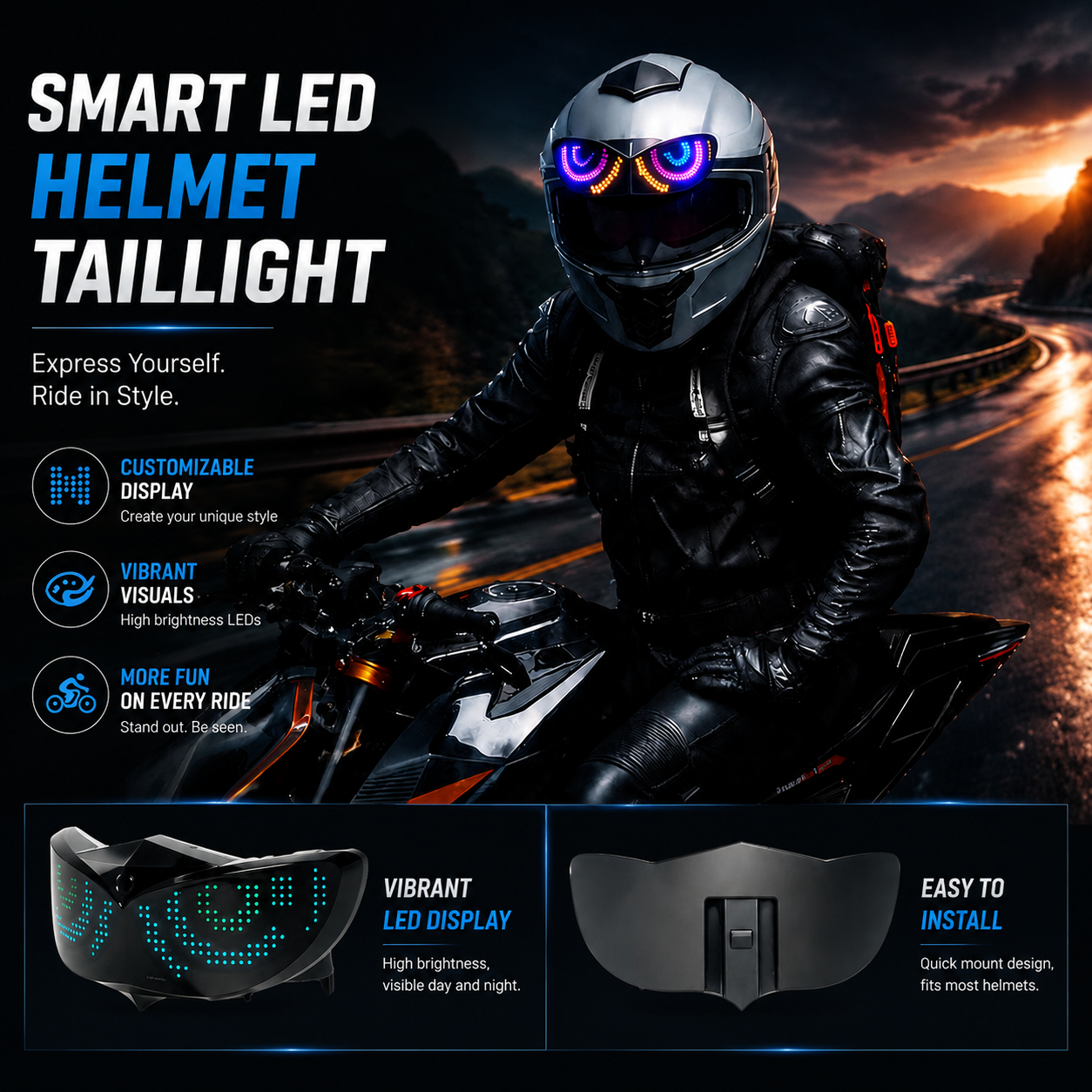 LED Evil Eye Warning Light Ambient Light - D19