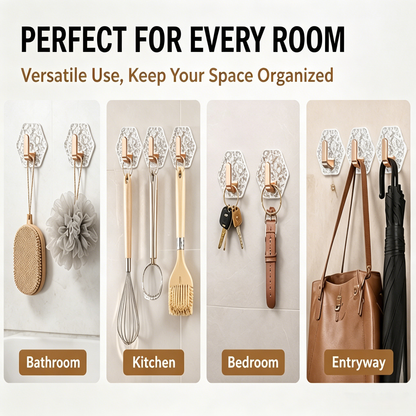 🔥Last Chance 10PCS Modern Hexagon Adhesive Hooks