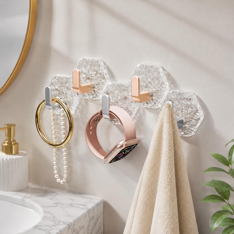Heavy-Duty Self-Adhesive Hooks – No Drilling, Waterproof & Built to Hold