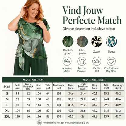 🔥50% KORTING🌿 Loungeset met patroon en brede poten 🌿Comfort & Luxe Print