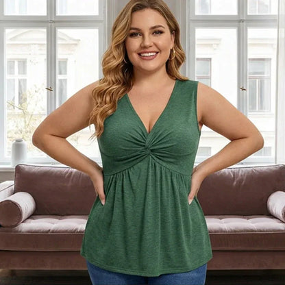Elegant Slimming V-Neck Tank Top