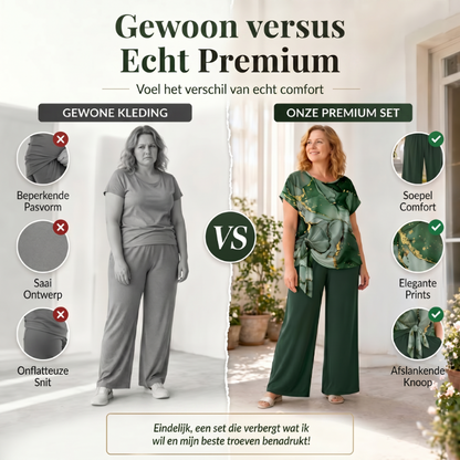 🔥50% KORTING🌿 Loungeset met patroon en brede poten 🌿Comfort & Luxe Print