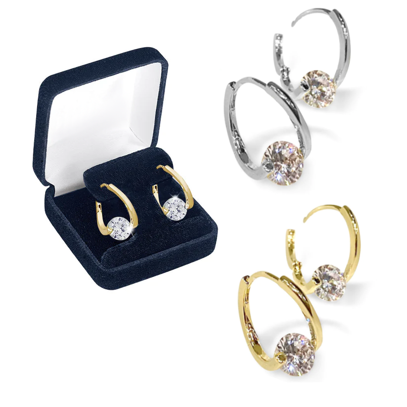 Korean-style new geometric micro-set cubic zirconia ear studs, unique design, fashionable and elegant, minimalist and versatile women's earrings