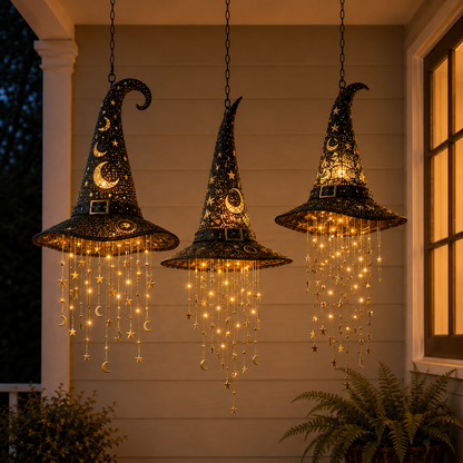 🔥HOT SALE 55% OFF🧙 Lighted Witch Hat Hanging Chime