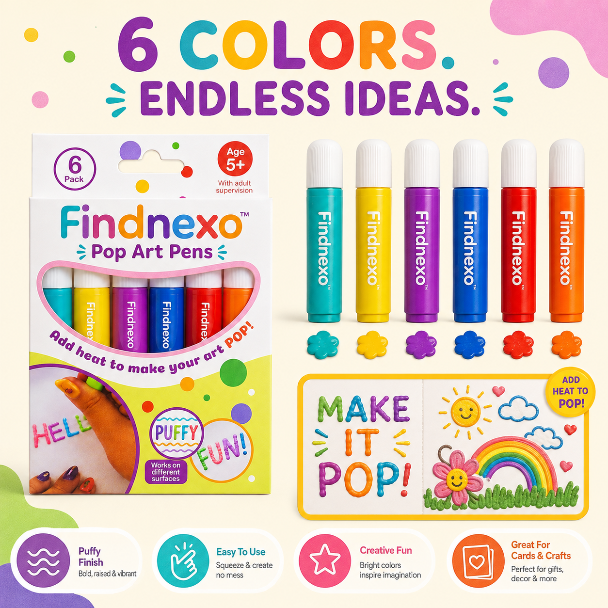 Loveskybee™ 3D Relief Art Pen – Turn Flat Drawings Into Touchable 3D Art
