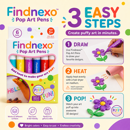 Loveskybee™ 3D Relief Art Pen – Turn Flat Drawings Into Touchable 3D Art