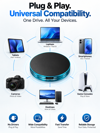 📲 C Magnetic Anti-Lost Portable SSD External Solid State Drive