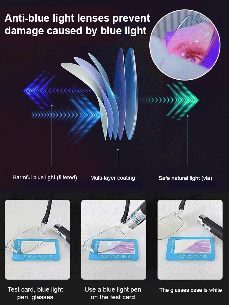 ❤️‍🔥Metal frameless trimmed high-end reading glasses👓️,imported materials,Limited-time sale 50% Off