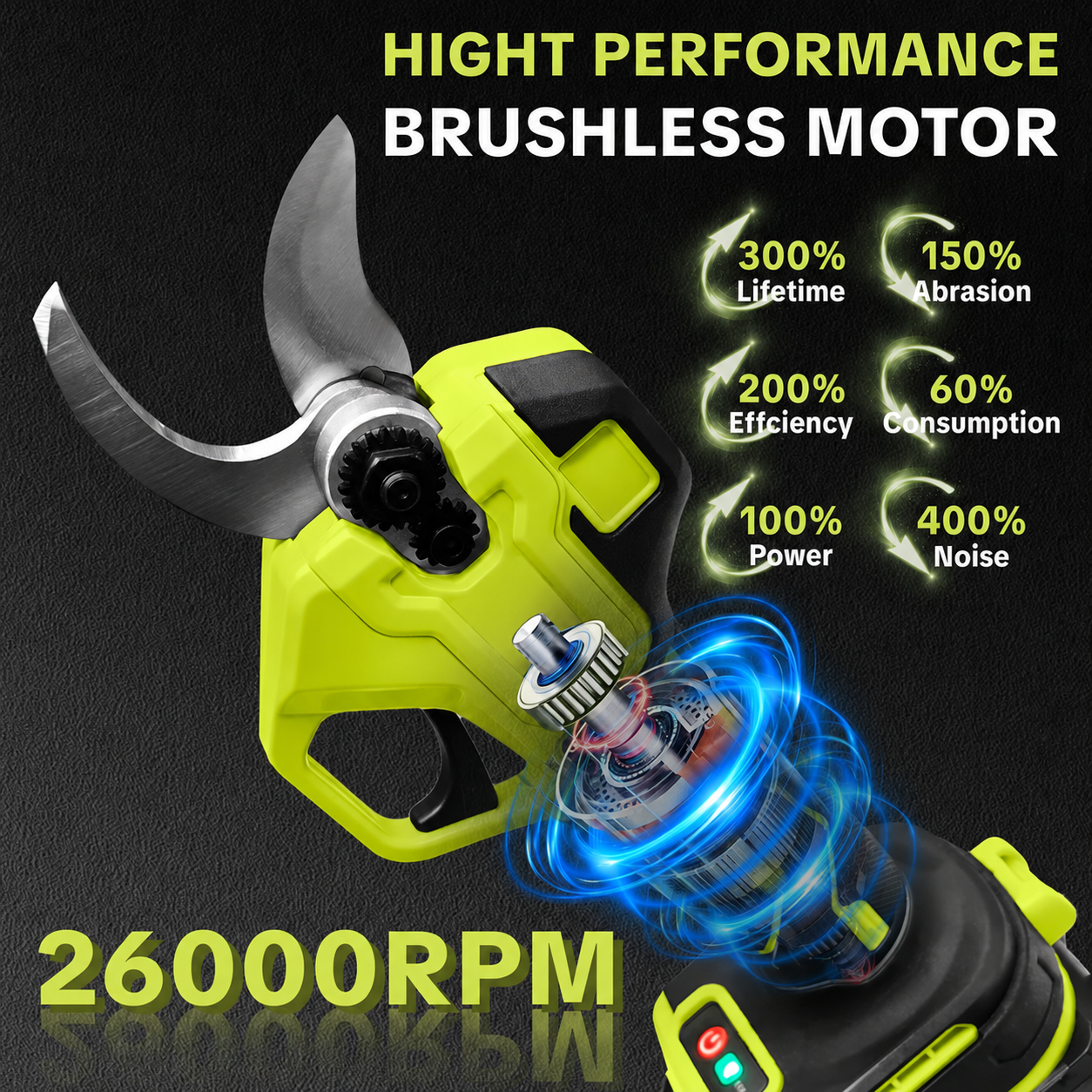 Cordless electric pruning shears for easier garden maintenance