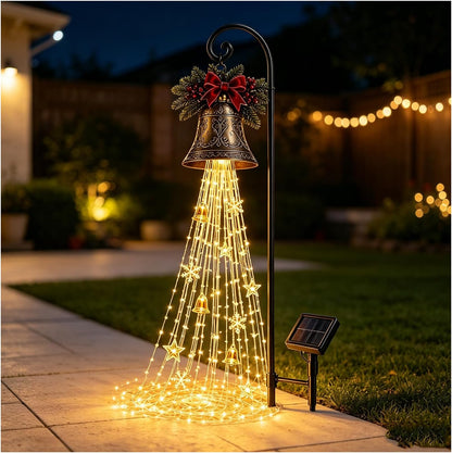 🎄🔥LAST DAY 70% OFF-🔔Christmas Bell Cascade Solar Yard Light✨