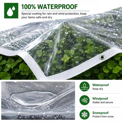 🔥LAST DAY 51% OFF - 🌧️ RainShield Pro™ Transparent Waterproof Tarp – Heavy-Duty Outdoor Cover with Secure Grommets