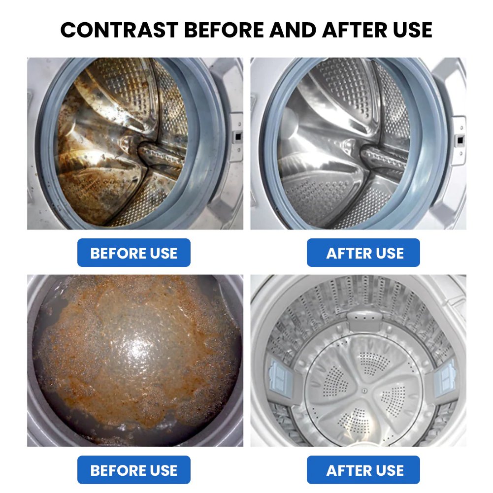 🔥 Powerful Washer Deep Cleaner Tablets – Eliminate Hidden Bacteria & Bad Smells Fast