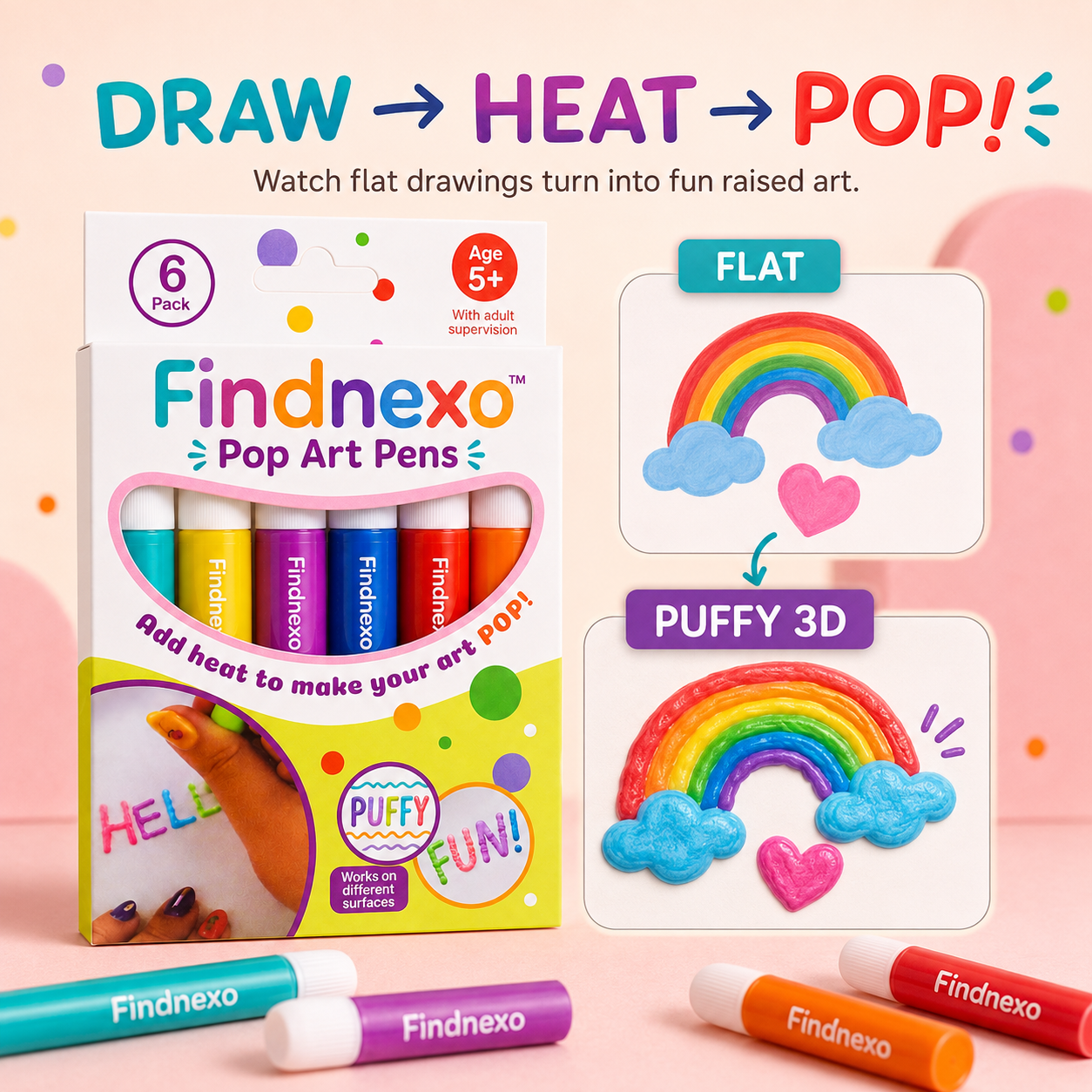 Loveskybee™ 3D Relief Art Pen – Turn Flat Drawings Into Touchable 3D Art