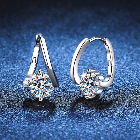 Korean-style new geometric micro-set cubic zirconia ear studs, unique design, fashionable and elegant, minimalist and versatile women's earrings