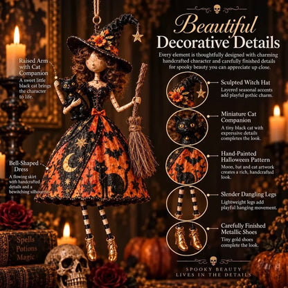 🎃 Midnight Ladies – Gothic Halloween Hanging Decor, Dark Spooky Wall Ornament
