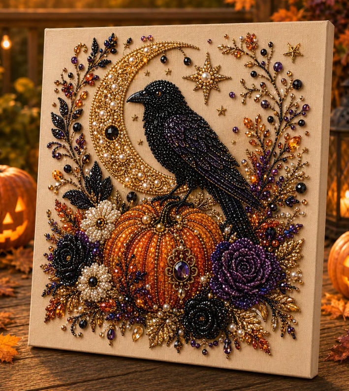 🎃 Create Your Own Spooky Halloween Decoration ✨ DIY Diamond Art Kit That Turns Into A Sparkling Halloween Display