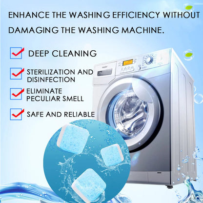🔥 Powerful Washer Deep Cleaner Tablets – Eliminate Hidden Bacteria & Bad Smells Fast