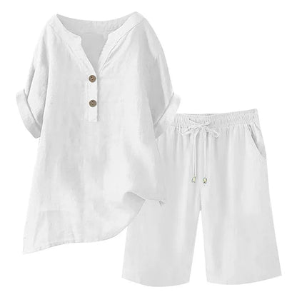🔥Limited-time offer-Women's Cotton Linen 2-Piece Outfit Set
