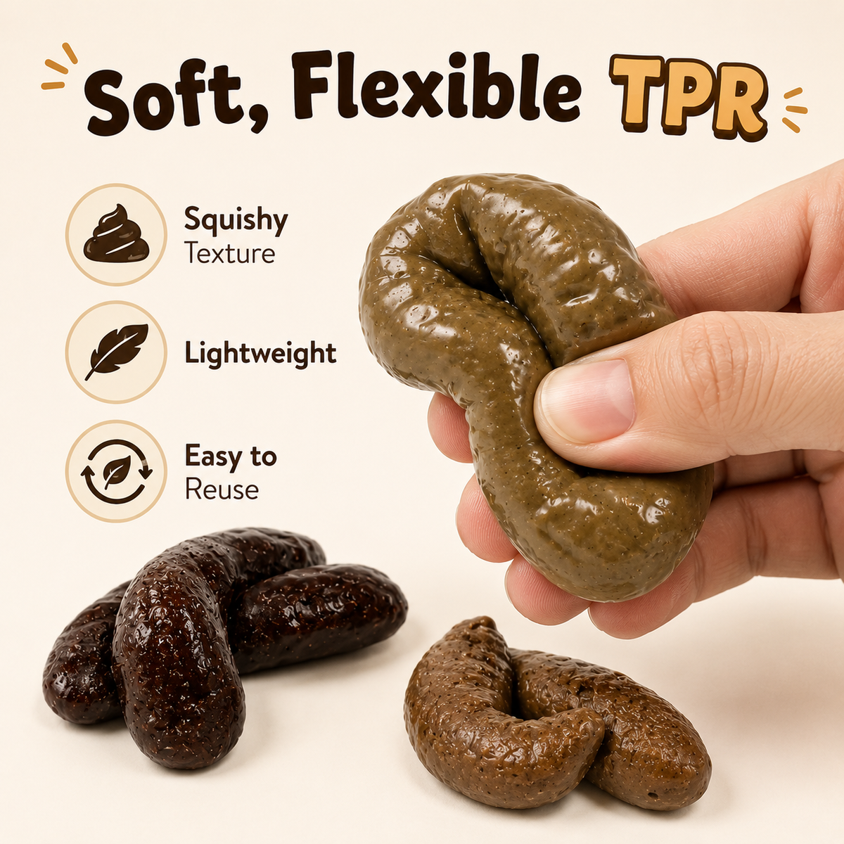 7-Piece Realistic Fake Poop Prank Set