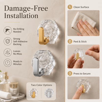 🔥Last Chance 10PCS Modern Hexagon Adhesive Hooks