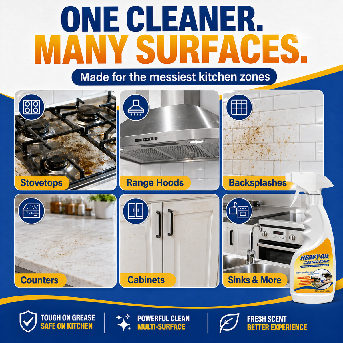 ✨ Spray Away Tough Kitchen Grease