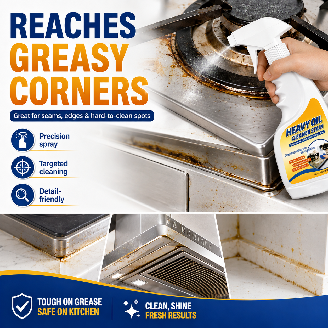 ✨ Spray Away Tough Kitchen Grease
