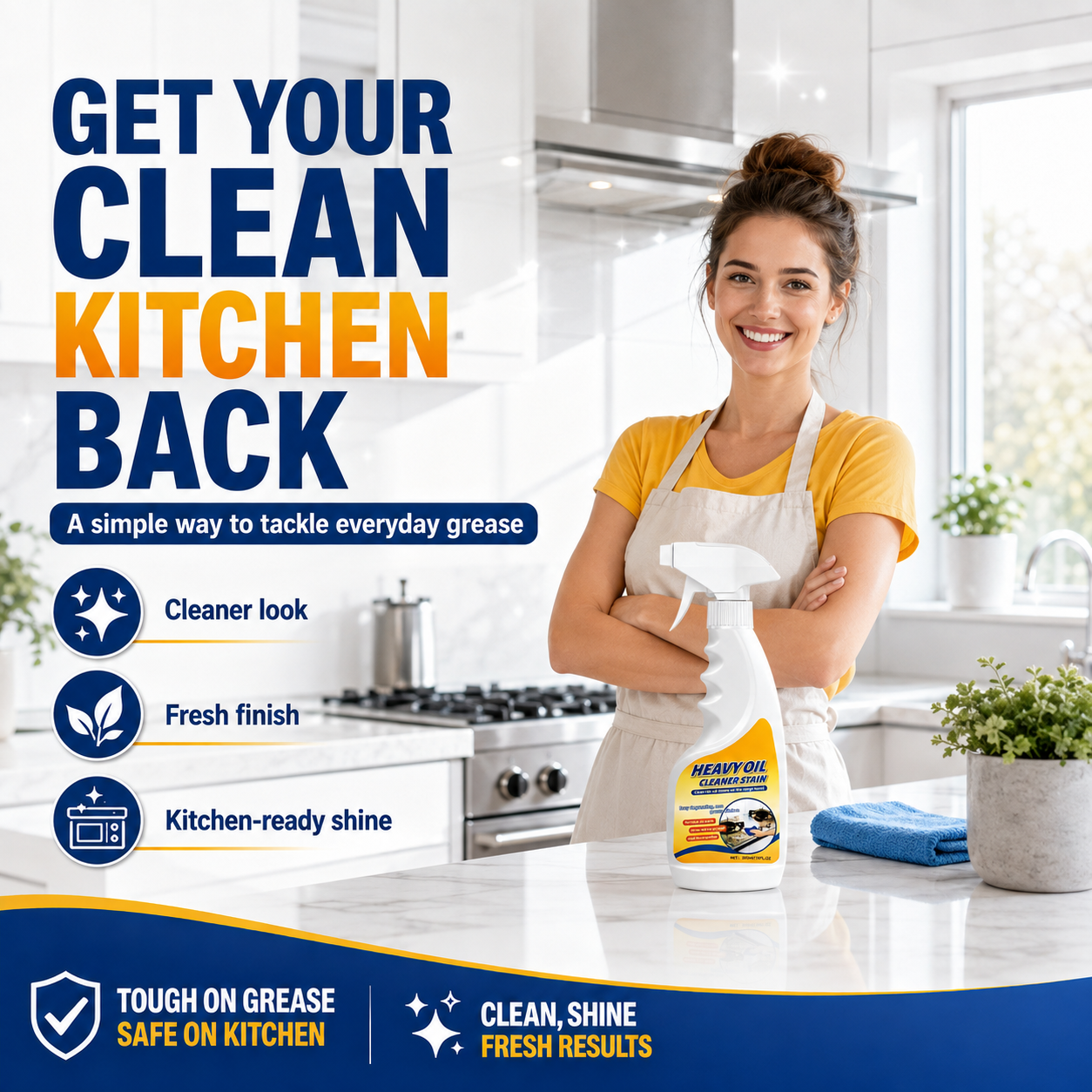 ✨ Spray Away Tough Kitchen Grease
