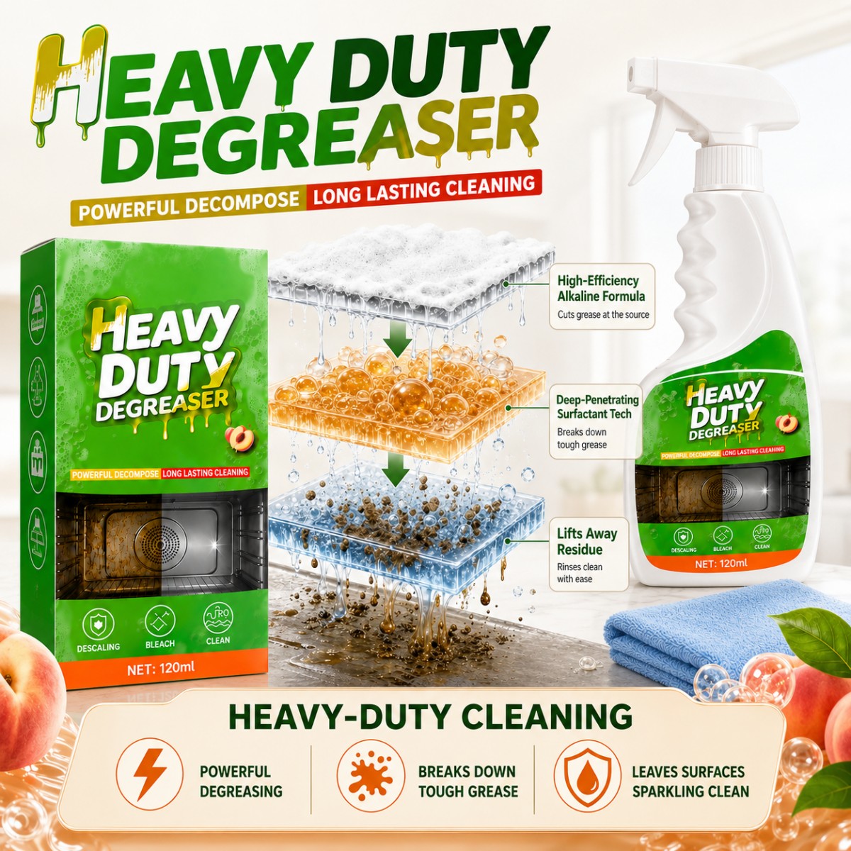 🧽 Heavy-Duty Grease Cleaning Spray