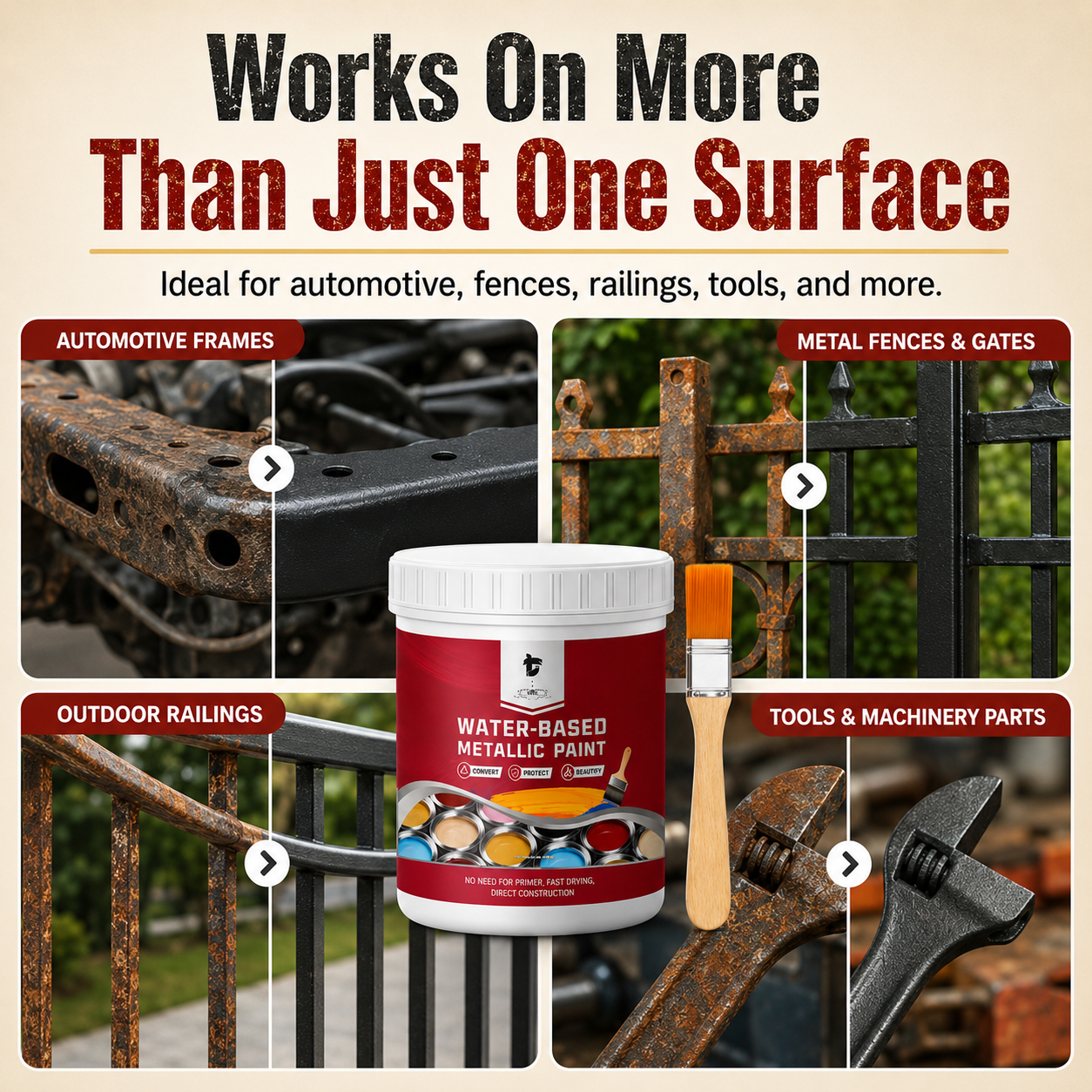⌛Time‑Limited Special⏰Rust ConverterMetallic Paint – One coatstops rust, no sanding, no fumes. 🔨🛡️