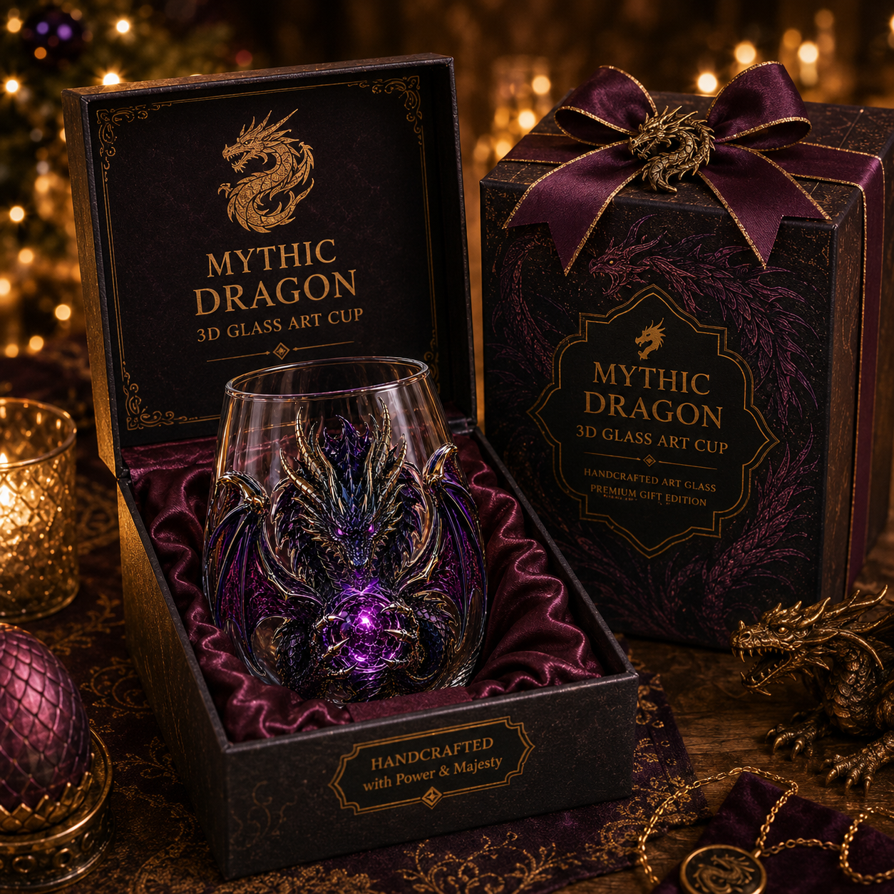 🐉✨ 3D Mythic Dragon Glass Art Cup | Luxury Raised Fantasy Glassware for Whiskey, Home Bar Decor & Legendary Gifts 🎁