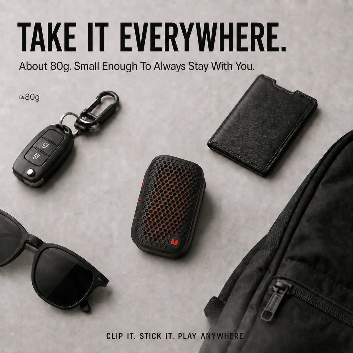 🔊 2026 New Magnetic Clip-On Bluetooth Speaker | IPX7 Waterproof, TWS Stereo & Ultra-Light Wearable Design