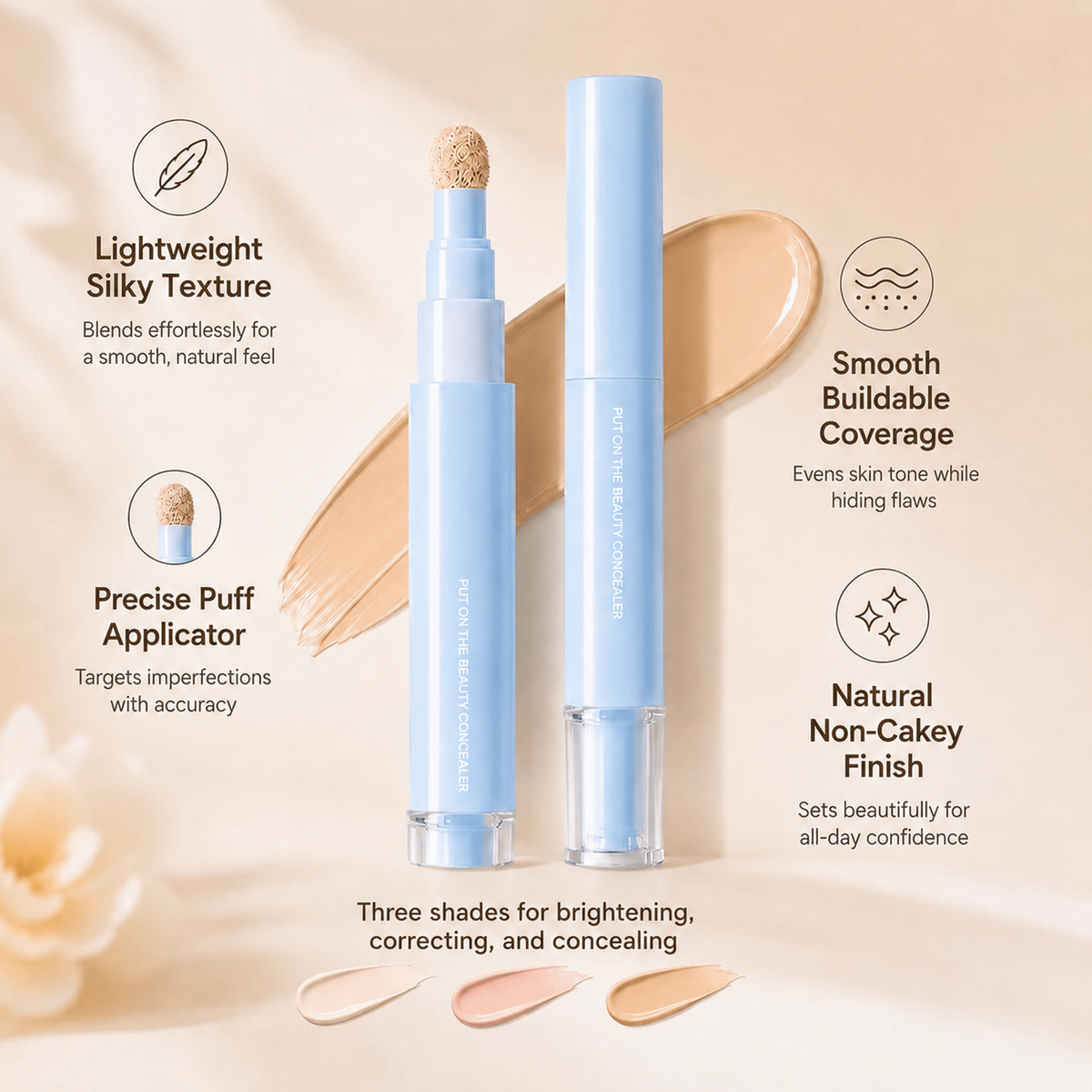 🔥Last Day-Buy 1 Get 1 Free🔥Dual-Effect Concealer & Powder Foundation