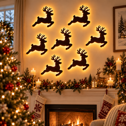Glowing Christmas Wall Decor — 7 Holiday Styles + Remote Control