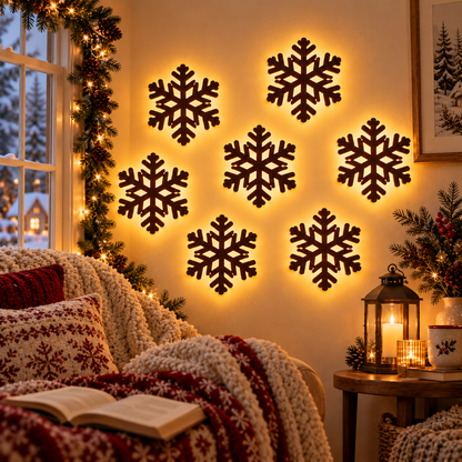 Glowing Christmas Wall Decor — 7 Holiday Styles + Remote Control