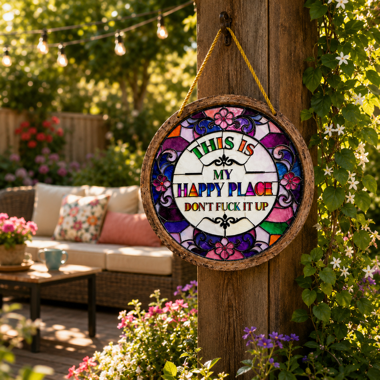This Is My Happy Place Hanging Sign