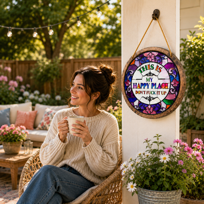 This Is My Happy Place Hanging Sign