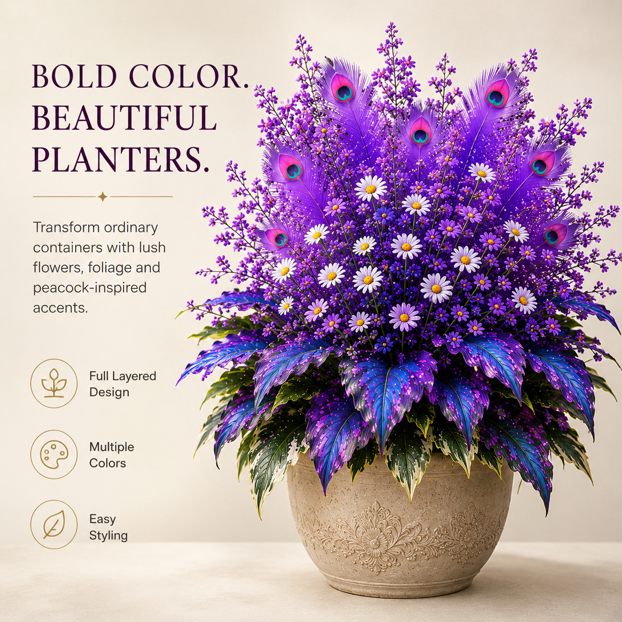 🌿🔥 Peacock Flame Hosta Bulbs – Vibrant Multicolor Foliage for Gardens, Patios & Planters 🦚