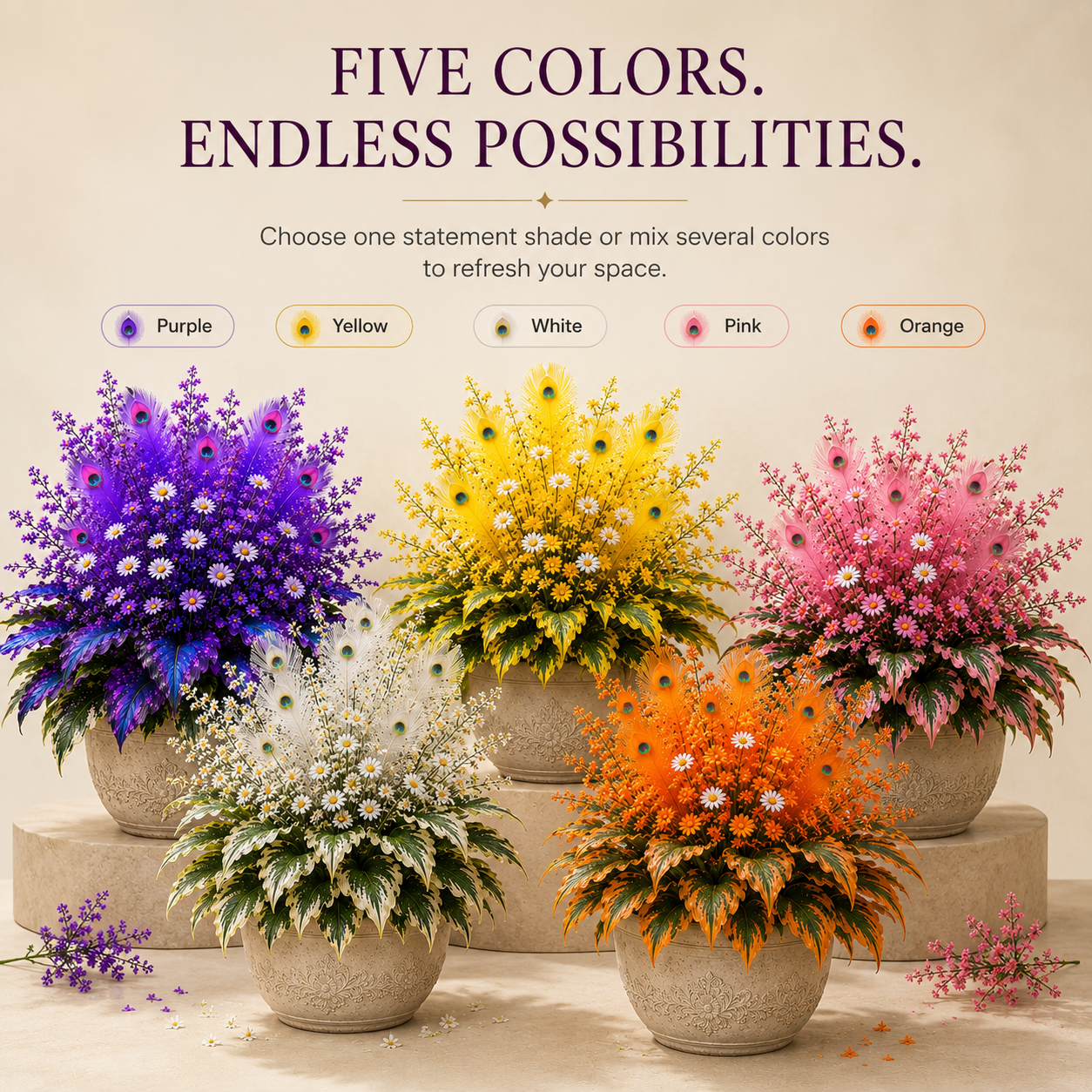 🌿🔥 Peacock Flame Hosta Bulbs – Vibrant Multicolor Foliage for Gardens, Patios & Planters 🦚