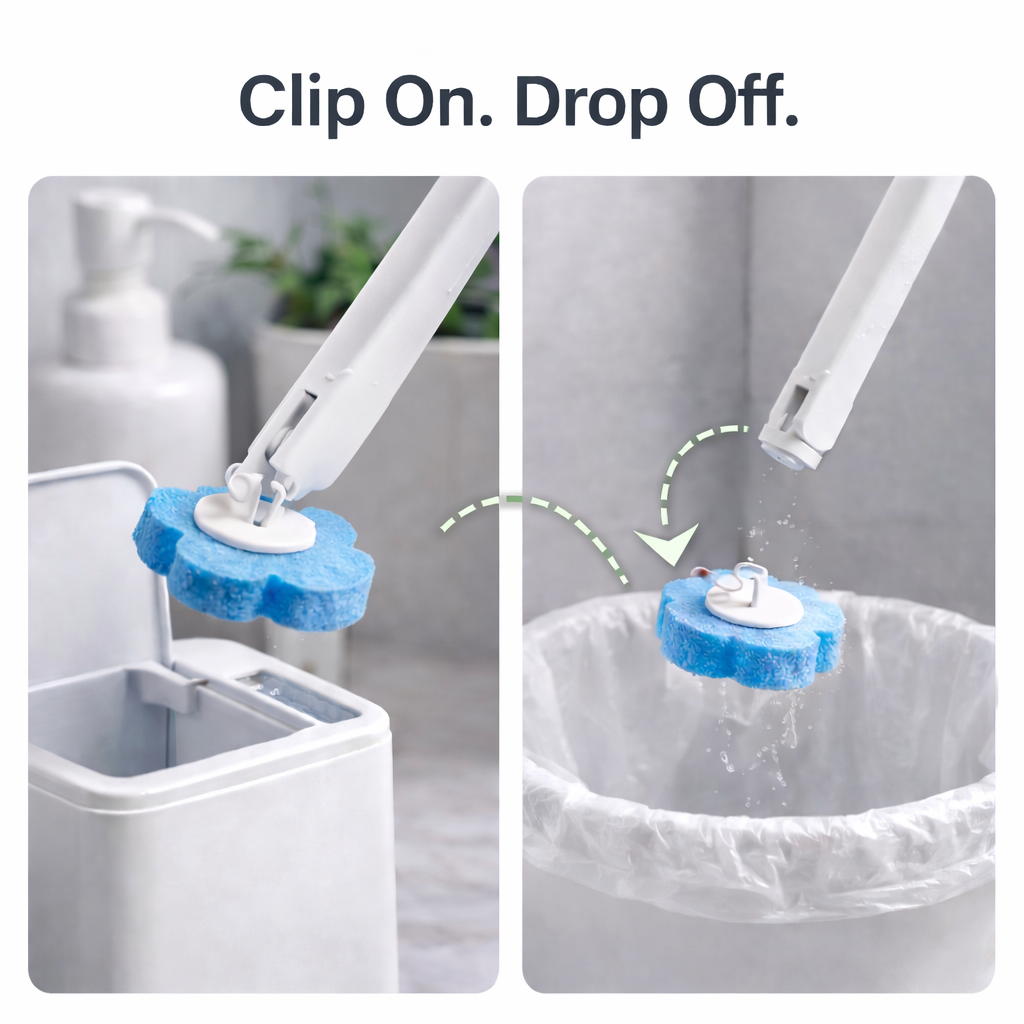 Click and toss disposable head