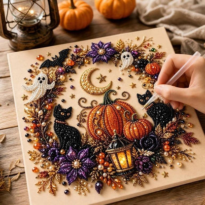 🎃 Create Your Own Spooky Halloween Decoration ✨ DIY Diamond Art Kit That Turns Into A Sparkling Halloween Display