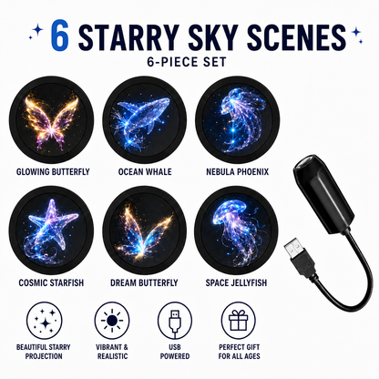 Plug-&-Play HD Christmas Projector – 6 or 10 Festive Scenes