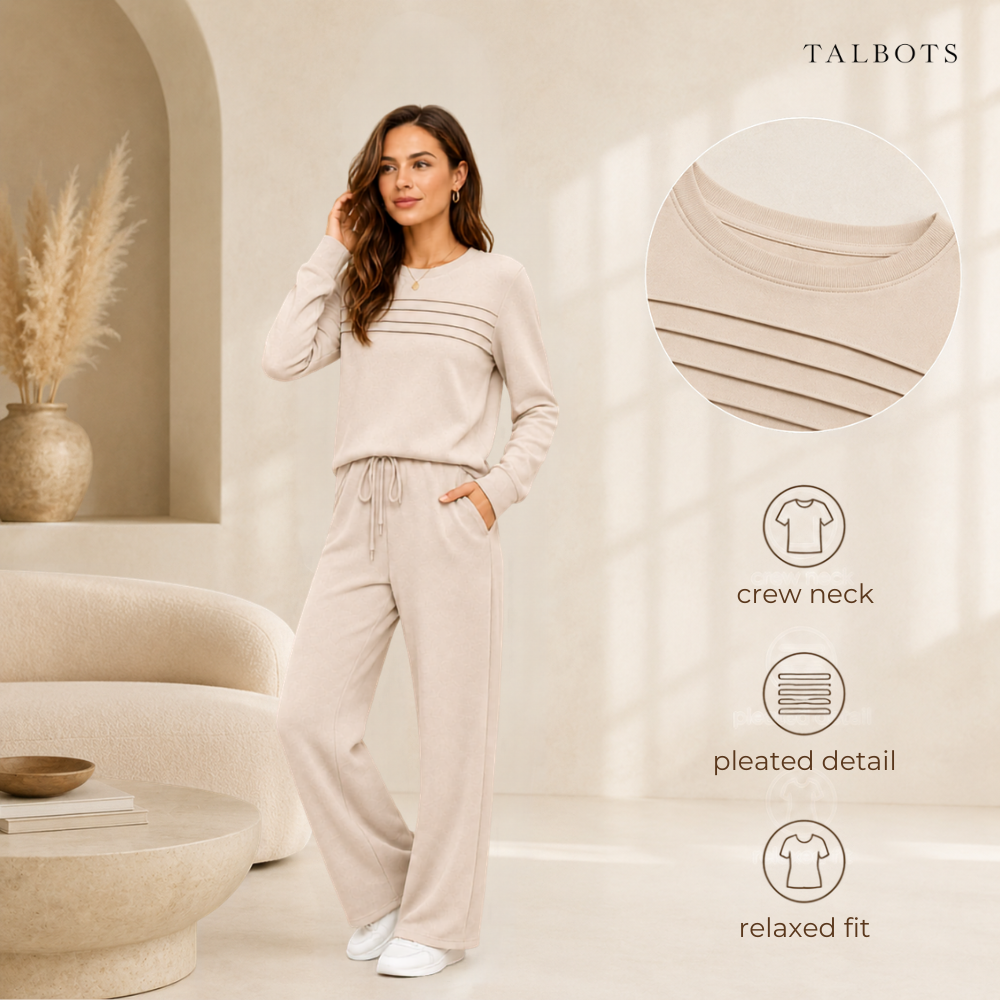 🔥 LAST DAY BLACK FRIDAY — 50% OFF ✨TALBOTS Women’s Crew Neck Lounge Set